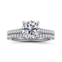 Online Gabriel & Co. Aline - 14K White Gold Round Diamond Engagement Ring
