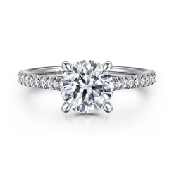 Online Gabriel & Co. Aline - 14K White Gold Round Diamond Engagement Ring