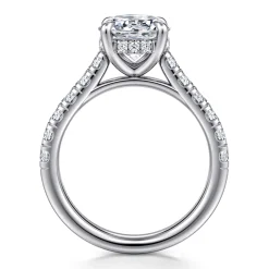 Sale Gabriel & Co. Aline - 14K White Gold Round Diamond Engagement Ring