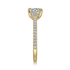 Discount Gabriel & Co. Aline - 14K Yellow Gold Round Diamond Engagement Ring