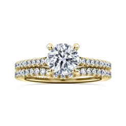 Discount Gabriel & Co. Aline - 14K Yellow Gold Round Diamond Engagement Ring