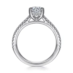 Sale Gabriel & Co. Aline - Platinum Round Diamond Engagement Ring