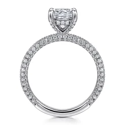 Discount Gabriel & Co. Alinna - 14K White Gold Cushion Cut Diamond Engagement Ring