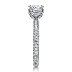 Discount Gabriel & Co. Alinna - 14K White Gold Cushion Cut Diamond Engagement Ring