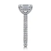 Outlet Gabriel & Co. Alinna - 14K White Gold Emerald Cut Diamond Engagement Ring