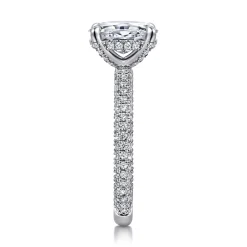Discount Gabriel & Co. Alinna - 14K White Gold Oval Diamond Engagement Ring