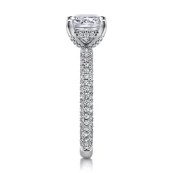 Best Gabriel & Co. Alinna - 14K White Gold Princess Cut Diamond Engagement Ring