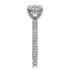 Discount Gabriel & Co. Alinna - 14K White Gold Round Diamond Engagement Ring