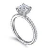 Hot Gabriel & Co. Alisa - 14K White Gold Cushion Cut Diamond Engagement Ring