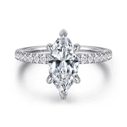 Online Gabriel & Co. Alisa - 14K White Gold Marquise Shape Diamond Engagement Ring