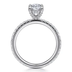 Sale Gabriel & Co. Alisa - 14K White Gold Oval Diamond Engagement Ring