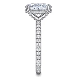 Clearance Gabriel & Co. Alisa - 14K White Gold Oval Diamond Engagement Ring