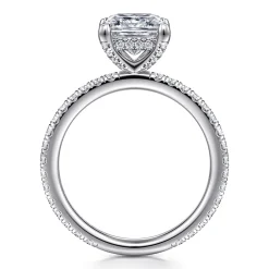 Gabriel & Co. Alisa - 14K White Gold Princess Cut Diamond Engagement Ring