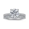 Clearance Gabriel & Co. Alisa - 14K White Gold Round Hidden Halo Diamond Engagement Ring