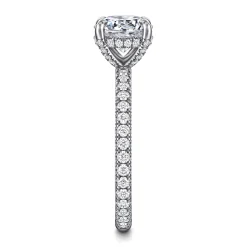 Sale Gabriel & Co. Alisa - 14K White Gold Round Hidden Halo Diamond Engagement Ring