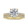 New Gabriel & Co. Alisa - 14K Yellow Gold Round Hidden Halo Diamond Engagement Ring