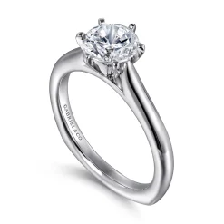 Online Gabriel & Co. Allie - 14K White Gold 6 Prong Round Diamond Engagement Ring