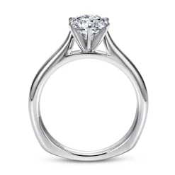 New Gabriel & Co. Allie - Platinum Round Diamond Solitaire Engagement Ring