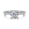 Hot Gabriel & Co. Allison - 14K White Gold Cushion Hidden Halo Diamond Engagement Ring