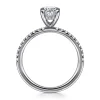 New Gabriel & Co. Allison - 14K White Gold Oval Hidden Halo Diamond and Engagement Ring