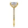 Clearance Gabriel & Co. Allison - 14K Yellow Gold Elongated Cushion Hidden Halo Diamond and Engagement Ring