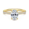 Clearance Gabriel & Co. Allison - 14K Yellow Gold Oval Hidden Halo Diamond and Engagement Ring
