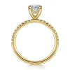 New Gabriel & Co. Allison - 14K Yellow Gold Oval Hidden Halo Diamond and Engagement Ring