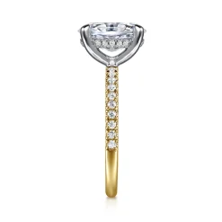 Online Gabriel & Co. Allison - 14K Yellow-White Gold Oval Hidden Halo Diamond Engagement Ring