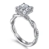 Online Gabriel & Co. Ama - 14K White Gold Twisted Princess Halo Diamond Engagement Ring
