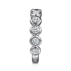 Online Gabriel & Co. Amalfi - 14K White Gold Bezel Set Diamond Anniversary Band - 1 ct