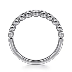 Hot Gabriel & Co. Amalfi - 14K White Gold Bezel Set Diamond Anniversary Band - 0.25 ct