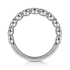 Best Gabriel & Co. Amalfi - 14K White Gold Bezel Set Diamond Anniversary Band - 0.5 ct