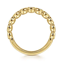 Sale Gabriel & Co. Amalfi - 14K Yellow Gold Bezel Set Diamond Anniversary Band - 0.5 ct