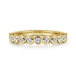 Sale Gabriel & Co. Amalfi - 14K Yellow Gold Diamond Anniversary Band - 0.25 ct