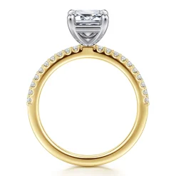 Online Gabriel & Co. Amata - 14K White and Yellow Gold Emerald Cut Diamond Engagement Ring