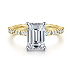 Online Gabriel & Co. Amata - 14K White and Yellow Gold Emerald Cut Diamond Engagement Ring