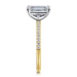 Online Gabriel & Co. Amata - 14K White and Yellow Gold Emerald Cut Diamond Engagement Ring