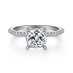 Online Gabriel & Co. Amata - 14K White Gold Cushion Cut Diamond Engagement Ring