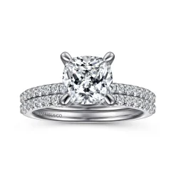 Online Gabriel & Co. Amata - 14K White Gold Cushion Cut Diamond Engagement Ring