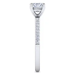 Gabriel & Co. Amata - 14K White Gold Cushion Cut Diamond Engagement Ring