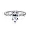 Outlet Gabriel & Co. Amata - 14K White Gold Pear Shape Diamond Engagement Ring