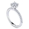 Outlet Gabriel & Co. Amata - 14K White Gold Round Diamond Engagement Ring