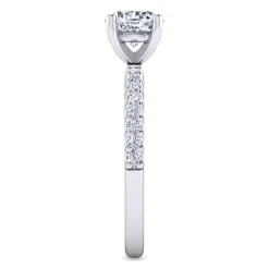 Outlet Gabriel & Co. Amata - 14K White Gold Round Diamond Engagement Ring