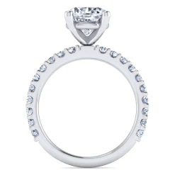 Gabriel & Co. Amata - 14K White Gold Round Diamond Engagement Ring
