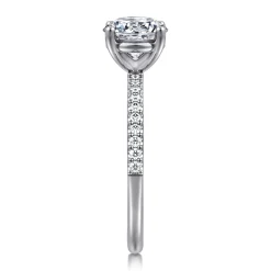 Outlet Gabriel & Co. Amata - 14K White Gold Round Diamond Engagement Ring