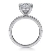 Online Gabriel & Co. Amata - 14K White Gold Round Diamond Engagement Ring
