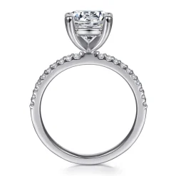 Online Gabriel & Co. Amata - 14K White Gold Round Diamond Engagement Ring