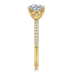 Gabriel & Co. Amata - 14K Yellow Gold Diamond Engagement Ring with 14K Yellow Gold Head