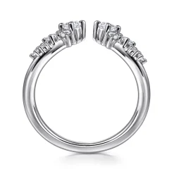 Outlet Gabriel & Co. Ambra - 14K White Gold Open Diamond Anniversary Ring - 0.4 ct