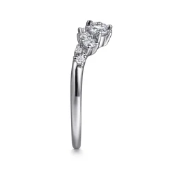 Outlet Gabriel & Co. Ambra - 14K White Gold Open Diamond Anniversary Ring - 0.4 ct